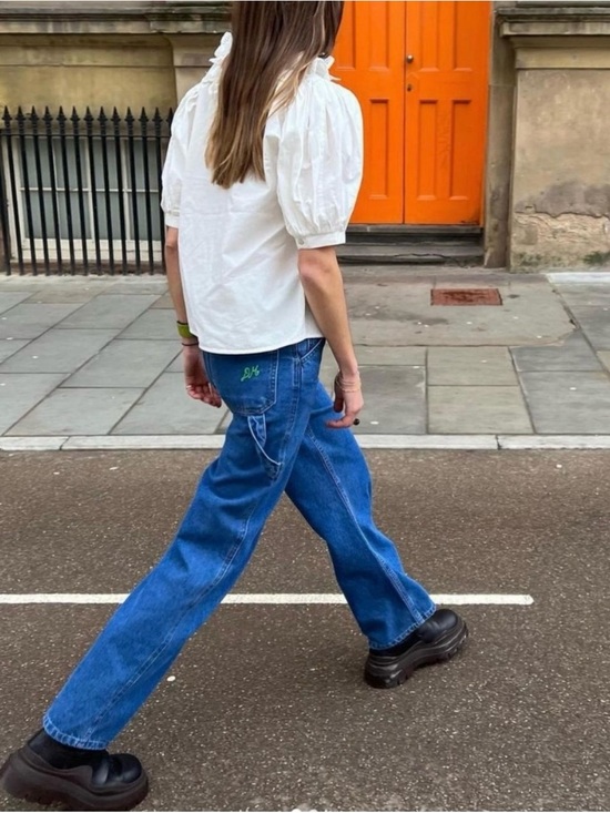 Damson Madder Denim - Damson Madder. Amanda Cargo Jeans Size US 10/UK 14